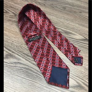 Jos. A. Bank Accessories - Jos A Bank Red w/ Black & Blue Check Tie Jos. A. Bank Accessories - Jos A Bank Red w/ Black & Blue Check Tie
